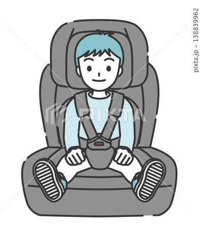 チャイルドシートに乗る男の子のイラスト 138839962