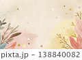 可愛い色の植物背景イラスト 138840082