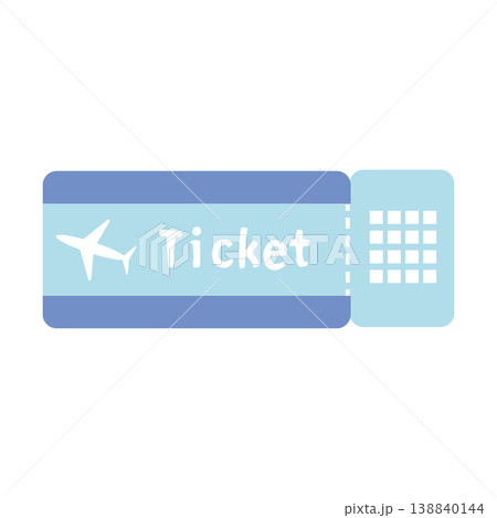 航空券のシンプルなアイコン素材 航空券のシンプルなアイコン素材 138840144