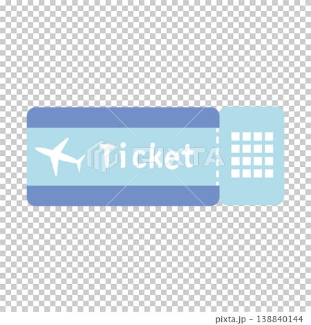 航空券のシンプルなアイコン素材 航空券のシンプルなアイコン素材 138840144