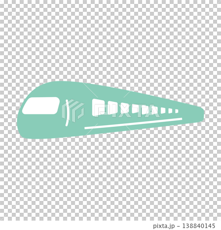 新幹線のシンプルなアイコン素材 138840145