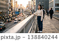 夕景の街を眺める女性のひととき 138840244