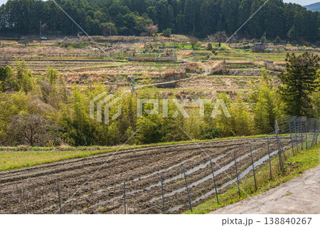 大津市仰木の棚田風景　滋賀県 138840267