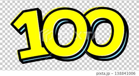單一“100”字元。採用醒目的黑色邊框和黃色字體,呈現普普藝術風格。適用於價格、積分和數量等資訊。 單一“100”字元。採用醒目的黑色邊框和黃色字體,呈現普普藝術風格。適用於價格、積分和數量等資訊。 138841006