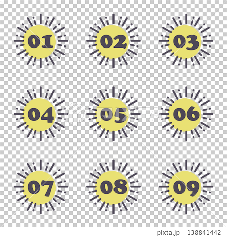 插圖素材：各種邊框、標題、對話框、數字、重要資訊、關鍵點。 138841442