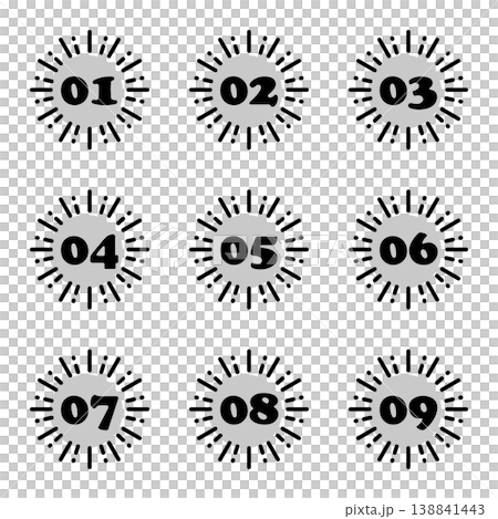 插圖素材：各種邊框、標題、對話框、數字、重要資訊、關鍵點。 138841443