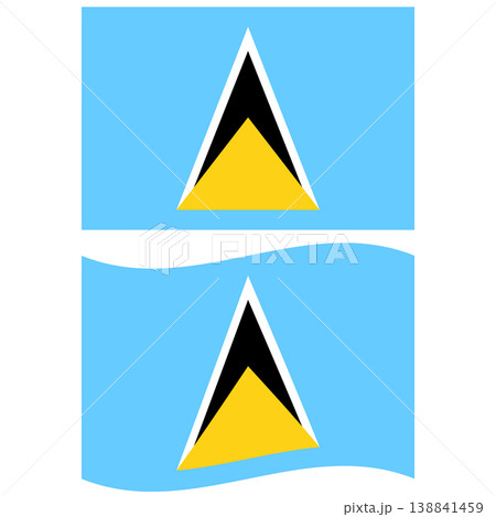 National Flag of Saint Lucia. Saint Lucia flag. Waving flag of Saint Lucia. flat style. National Flag of Saint Lucia. Saint Lucia flag. Waving flag of Saint Lucia. flat style. 138841459