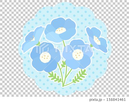 插圖與 Nemophila 的圖像 138841461