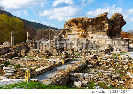 Remains of antique Church of Virgin in Ephesus, Izmir province, Turkey Remains of antique Church of Virgin in Ephesus, Izmir province, Turkey 138842074