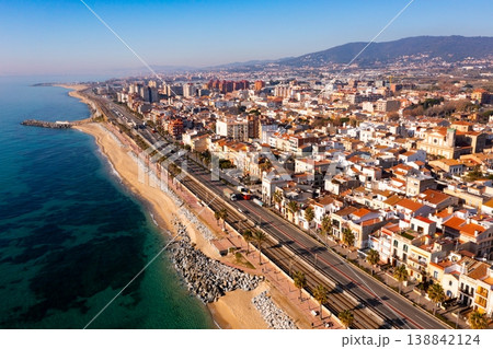Drone view of the Catalan town of Vilassar de Mar Drone view of the Catalan town of Vilassar de Mar 138842124