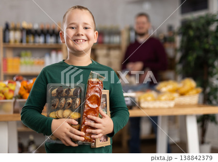 Child with sweets in the store Child with sweets in the store 138842379