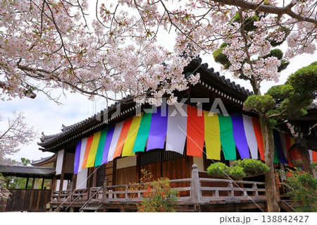 帯解寺と満開の桜 帯解寺と満開の桜 138842427