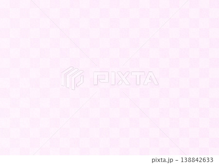 綺麗なピンク色の和柄紙テクスチャ　市松模様の背景 138842633