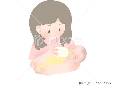 赤ちゃんにミルクをあげる女性 138843595