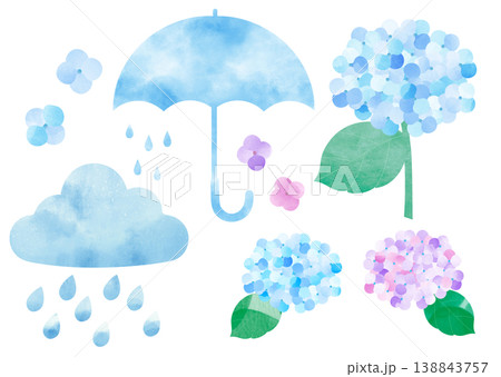 梅雨のカットイラスト 梅雨のカットイラスト 138843757