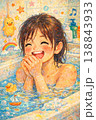 お風呂の中で微笑む女性 138843933