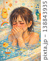バスタブの中で涙をこらえる女性 138843935