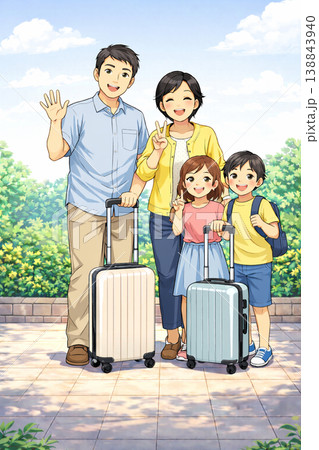 旅行に行く家族 旅行に行く家族 138843940