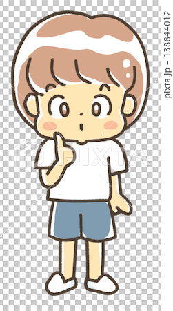 A child who is wondering about something A child who is wondering about something 138844012