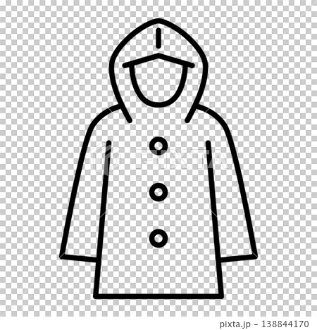 レインコートのアイコン_ベクターイラスト レインコートのアイコン_ベクターイラスト 138844170