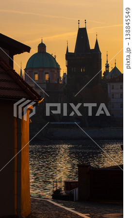 Prague Old Town cityscape. Vertical landscape of historical center of Praha, Czech Republic. Prague Old Town cityscape. Vertical landscape of historical center of Praha, Czech Republic. 138845549