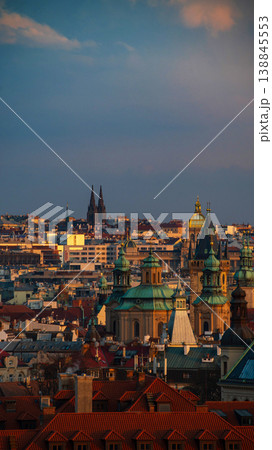 Prague Old Town cityscape. Vertical landscape of historical center of Praha, Czech Republic. Prague Old Town cityscape. Vertical landscape of historical center of Praha, Czech Republic. 138845553