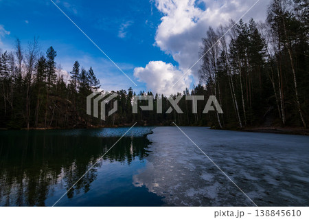 Adrspach Teplice Rocks Sandstone Formations and Forest Trail in Czech Republic 138845610