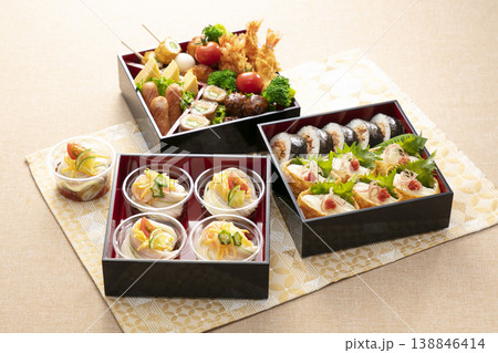 そうめん手作り弁当 重箱 そうめん手作り弁当 重箱 138846414