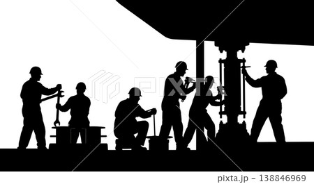 Black Solid Boat Trim Tab Adjustment Silhouettes Set of Six on White Background Black Solid Boat Trim Tab Adjustment Silhouettes Set of Six on White Background 138846969