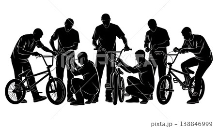 Black Solid BMX Headset Bearing Tightening Silhouettes 138846999