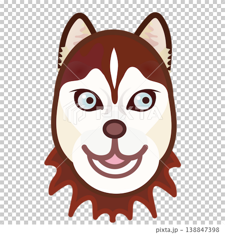 Siberian Husky face illustration Siberian Husky face illustration 138847398