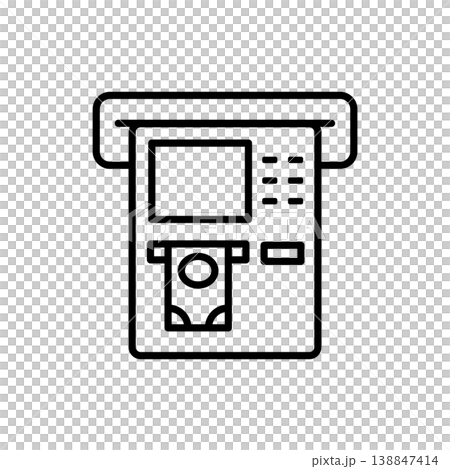 ATM Cash Withdrawal Icon ATM Cash Withdrawal Icon 138847414