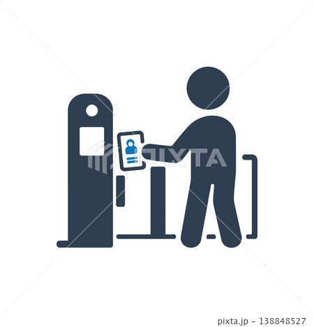 Library Member Entrance Gate Icon Library Member Entrance Gate Icon 138848527