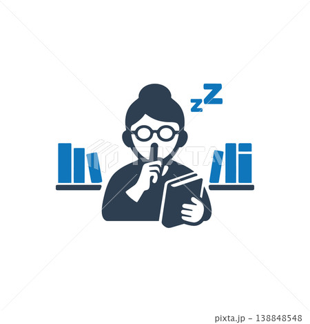 Silent Librarian Management Icon Silent Librarian Management Icon 138848548