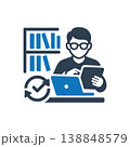 Modern Digital Research Work Icon 138848579