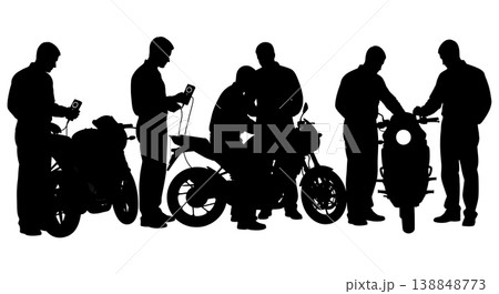 Black Solid Charging System Testing Silhouettes Black Solid Charging System Testing Silhouettes 138848773