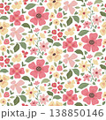 Modern vector floral seamless pattern. A colorful endless pattern of flowers and plants. Romantic design 138850146