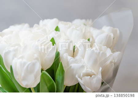 Flowers, spring holidays and home decor concept - Bouquet beautiful tulips, floral background 138850198