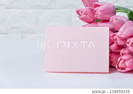 Beautiful Bouquet of pink delicate tulips. Spring background. Beautiful Bouquet of pink delicate tulips. Spring background. 138850238