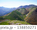 秋の東大雪山ユニ石狩岳から望む稜線 138850271