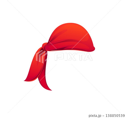 Pirate bandana of Caribbean corsair and captain kerchief headwear, cartoon vector game icon Medieval pirate red bandanna, sailor boatswain or seaman skipper and piracy crew marine headgear Pirate bandana of Caribbean corsair and captain kerchief headwear, cartoon vector game icon Medieval pirate red bandanna, sailor boatswain or seaman skipper and piracy crew marine headgear 138850539