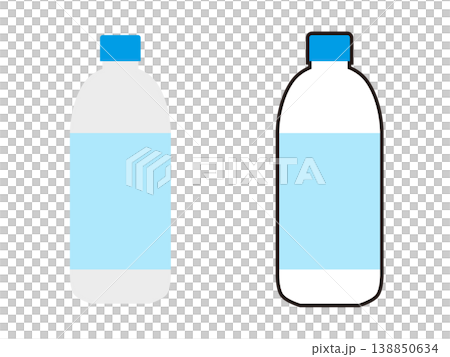 買い物や環境問題、ゴミ出しのイメージに使えるシンプルなペットボトルのイラスト 買い物や環境問題、ゴミ出しのイメージに使えるシンプルなペットボトルのイラスト 138850634