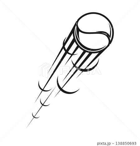 Tennis sport ball fly air trail icon or symbol. Tennis ball fly motion trail monochrome symbol, sport shoot air trace vector pictogram. Game ball strike speed tail sign or icon Tennis sport ball fly air trail icon or symbol. Tennis ball fly motion trail monochrome symbol, sport shoot air trace vector pictogram. Game ball strike speed tail sign or icon 138850693
