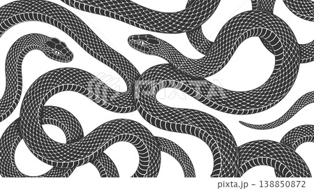 Snake Pattern Detailed Reptile Design raster 138850872