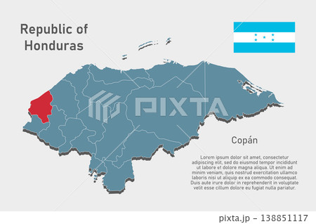 Vector map of Honduras - Copan Department 138851117