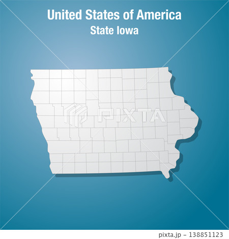 Iowa state divided into counties, the USA Iowa state divided into counties, the USA 138851123