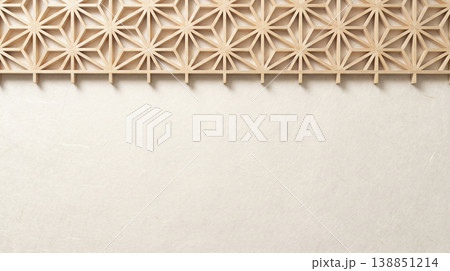 和風背景素材　組子細工 138851214