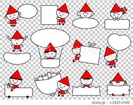 為戴三角帽的兒童設計的車頂框架 138851480