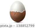 茶色い殻の茹で卵 138852799