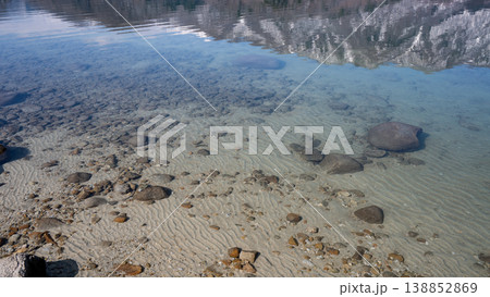 透明度の高い湖の湖底 青木湖 長野県大町市 透明度の高い湖の湖底 青木湖 長野県大町市 138852869